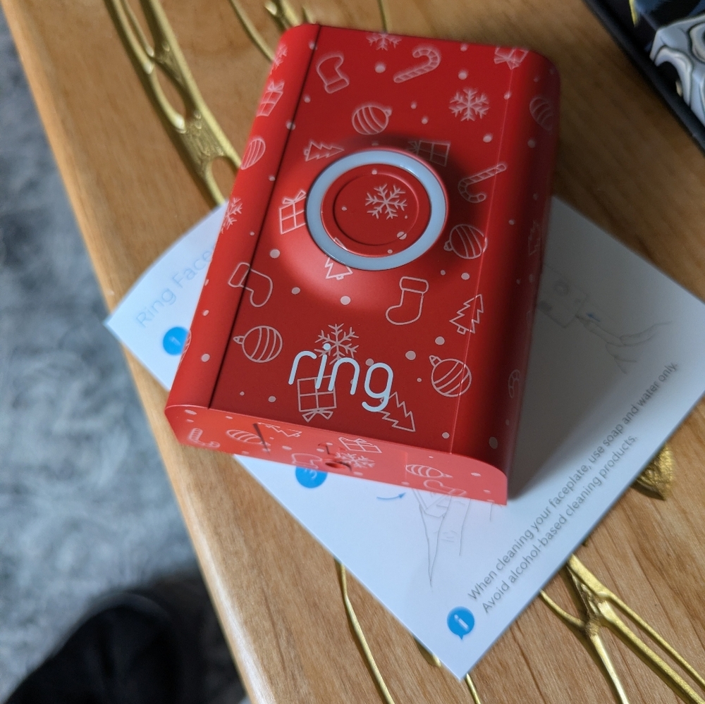 Ring Red Holiday Doorbell Cover